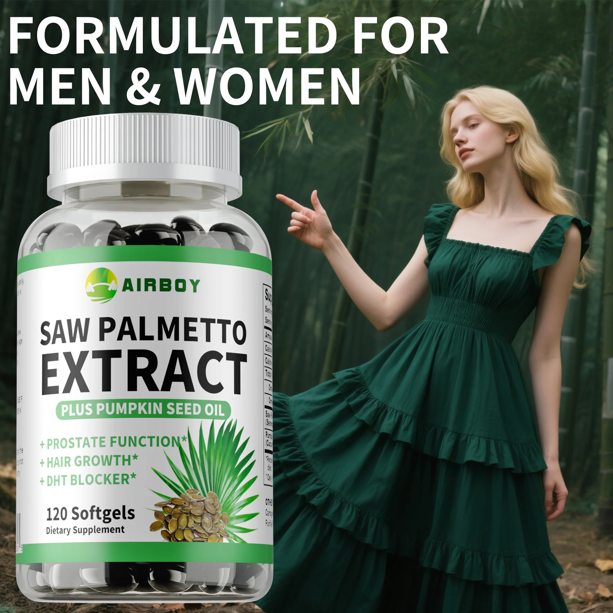 

Saw Palmetto - Prevents Hair Loss, Reduce Frequent Urination, Improves Sleep Quality, Urinary Tract Health, Promotes Hair Growth