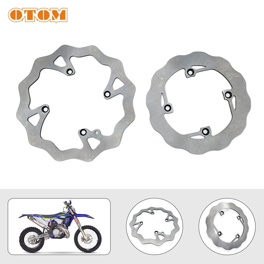 OTOM Motorcycle Front Rear Brake Disc Rotors For SHERCO 125-500 SE SEF 2014-2023 Motocross Accessories Steel Brake Disks