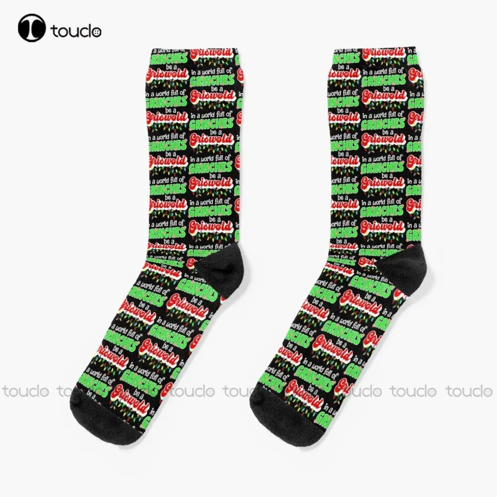 Be A Griswold National Lampoons Christmas Vacation Christmas Socks Women Workout Sockss 360° Digital Printing Streetwear Funny