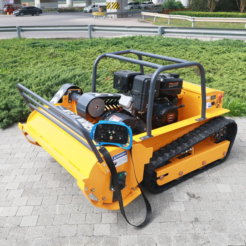 

Customized Self-propelled Crawler Flail Lawn Mower Automatic Remote Control Lawn Mower for home