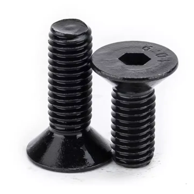 50pcs 20pcs 10pcs 5pcs Din7991 M2 M2.5 M3 M4 M5 M6 M8 10.9 Black Inox Hex Socket Flat Countersunk Head Cap Toy Screw