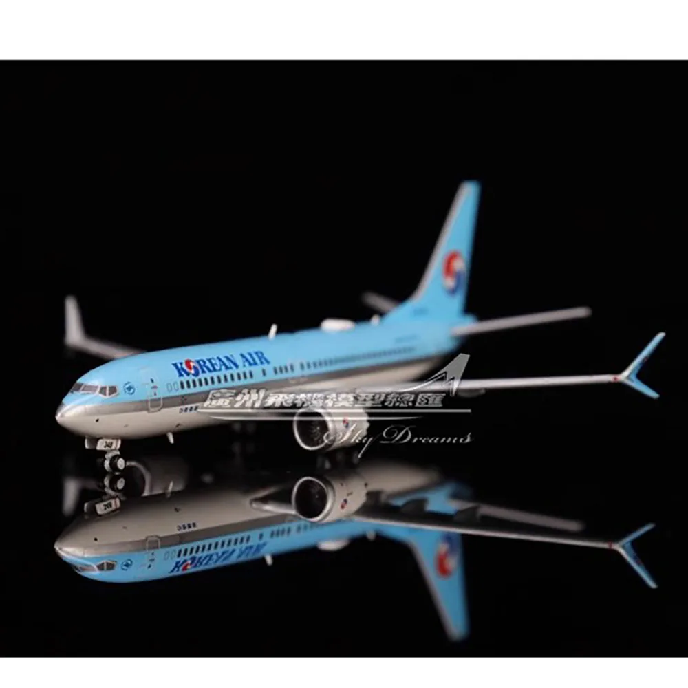 Diecast JCWINGS EW438M002 Korean Airlines B737 MAX 8 HL8348 Aircraft Model 1:400 Scale Simulation Aeroplane Model Gift Toy