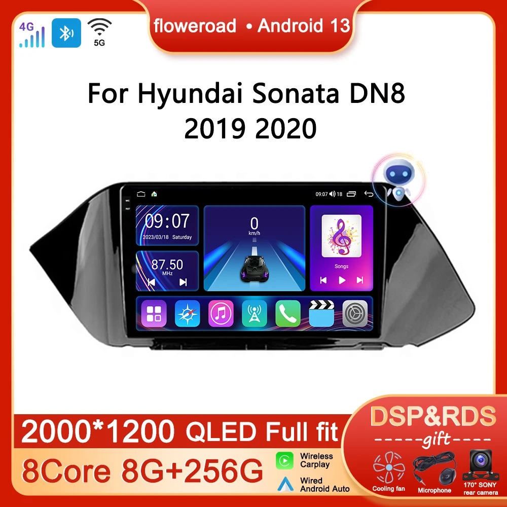 

2 DIN Android Car Radio Multimedia Player For Hyundai Sonata DN8 2019 2020 Navigation Stereo Auto Carplay GPS Video Tooch Screen