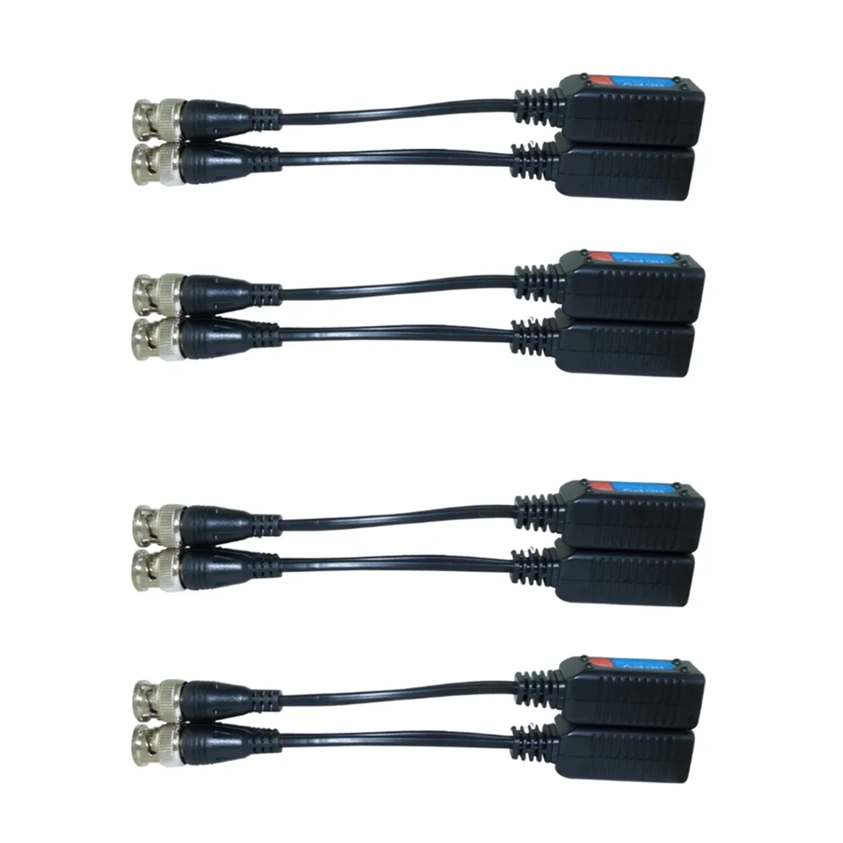 Cable Balun de vídeo de 8MP, transmisión HD, transmisor trenzado, adaptador BNC a RJ45, compatible con cámara HDCVI TVI AHD, 4 pares
