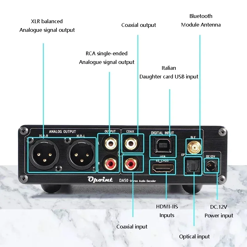 HIFI Audio Decoder AKM4499EX AK4191EQ DAC DSD512 32BIT 768KHz Lossless Decoder QCC5171 Bluetooth 5.3 AS318B Femtosecond Crystal