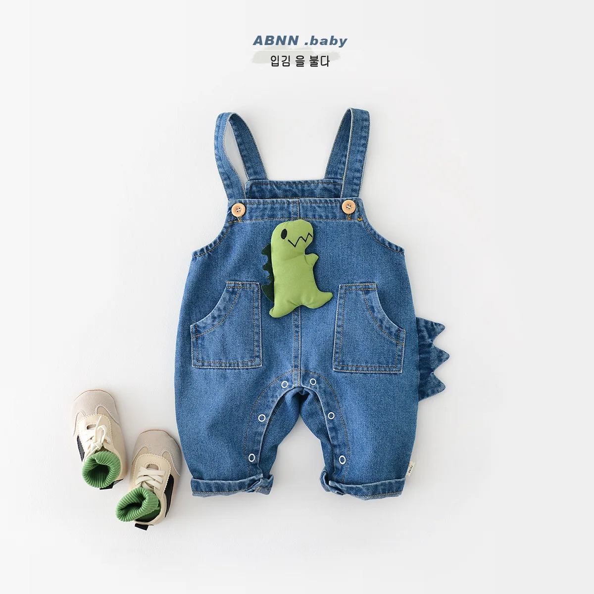 

2023 Spring New Baby Denim Romper Toddler Boys Girls Dinosaur Cute Casual Jumpsuit Autumn Infant Newborn One Piece Clothes Pants