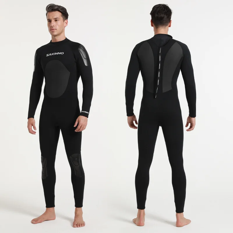 New 3mm Couple Style One-piece Diving Suit Men's Warm And Cold Resistant Long Sleeved Diving Suitwomen's Swimming Snorkeling