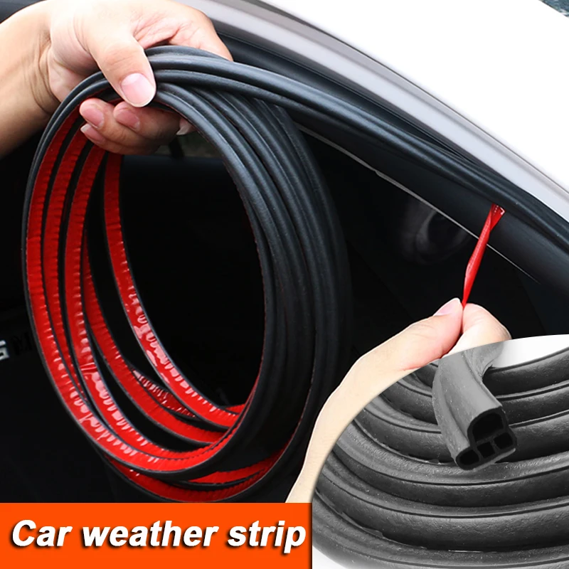 Car Door Rubber Stickers Auto L-Type Sealing Strips 4/8/16/25M For Hood Trunk Sound Insulation Weatherstrip Interior Accessories