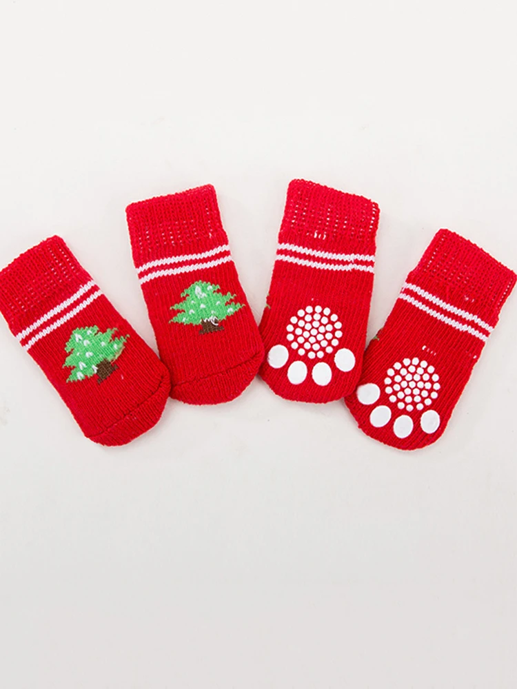 Pet Socks Anti Slip Dog Socks Knitted Cartoon Puppy Shoes Breathable Sock Cat Shoes Dog Clothes Pet Products Dog Accessories