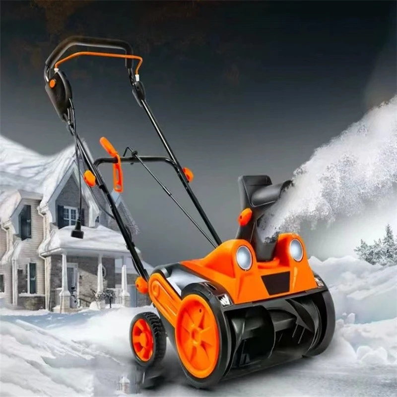 Electric Small Snow Thrower Hand-Pushed Snow Sweeper Snow Removal Multi-Functional  Thrower