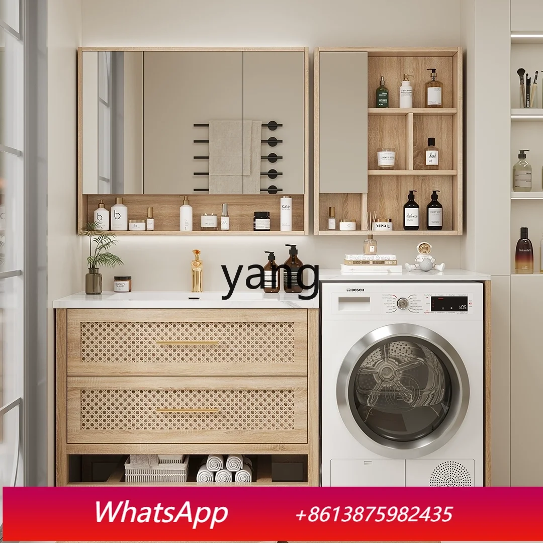 

LH bathroom washing machine integrated cabinet rock slab ceramic bathroom cabinet combined washbasin cabinet