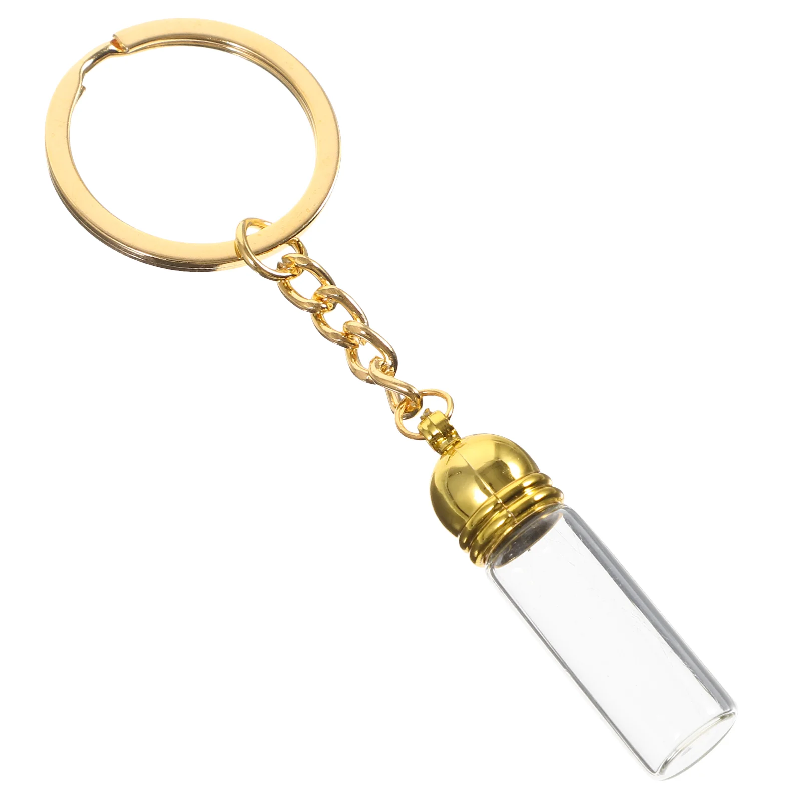 Glass Bottle Pendant Portable Perfume Refillable Travel Size Key Chain Large Zinc Alloy Mini Keychain