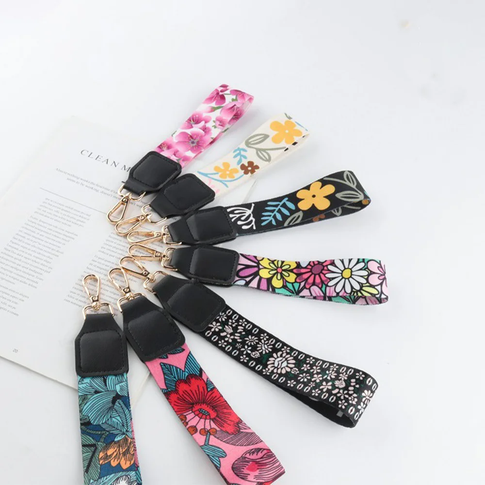 New Leopard Print Wrist Strap With Heat Transfer Polyester Widening The Hanging Rope Certificate Card Sleeve Hanging Strap