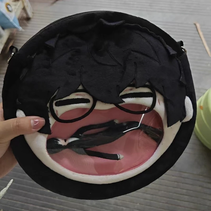 Japanese Anime Game Ren Kawaii Face Cosplay Plushies Backpack Itabag Lolita Girls Transparent Shoulder Bags Fans Collection Gift