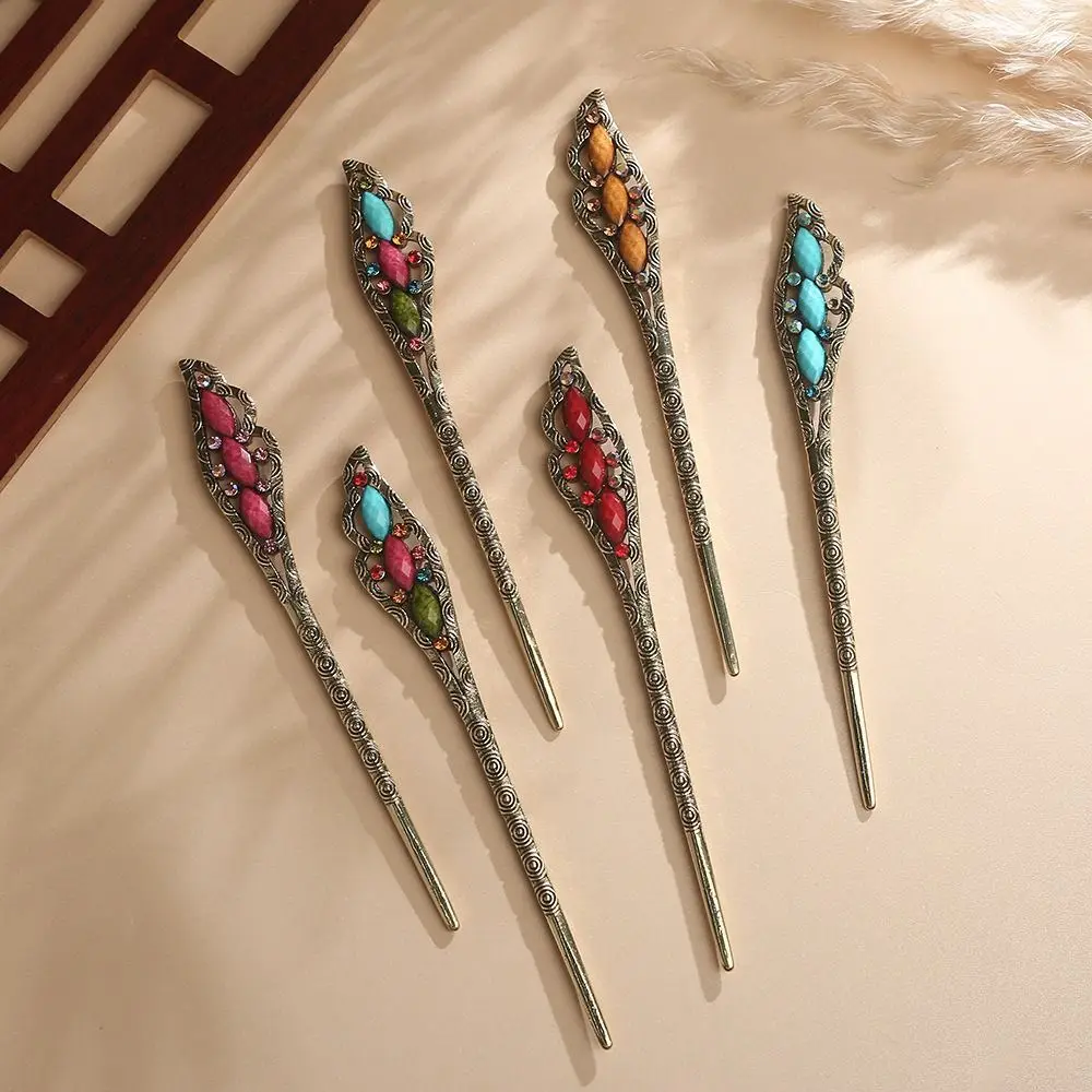 Estilo étnico Hair Fork, Hair Chopsticks, Metal, estilo chinês, Hair Stick, Acessórios de cabelo, Hairpin, Hanfu