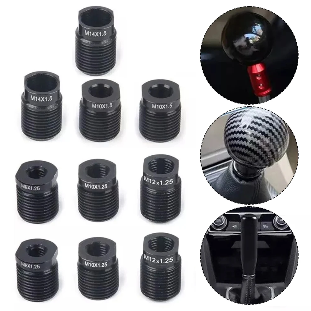 Diverse Compatibility with This Complete Set of 10Pcs Gear Shift Knob Adapters Designed to Fit Common Size Threads in Cars