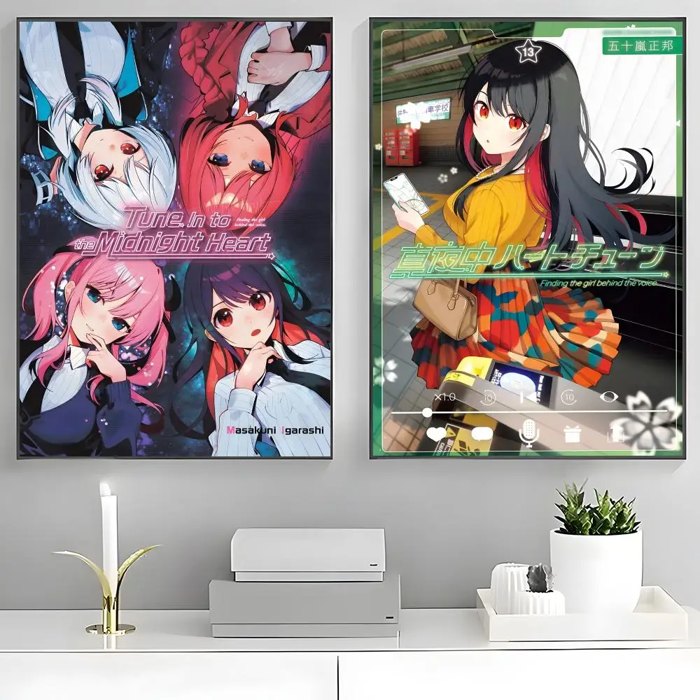 Midnight Heart Tune Poster Poster Stickers Painting Mural HD Wall Decals for Bedroom Living Room Home Self-Adhesive