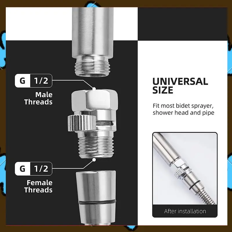 Promotion! 3X Shower Head Shut Off Valve Shower Flow Control Valve G1/2 Flow Pressure Regulator For Handheld Shower Bidet Spraye