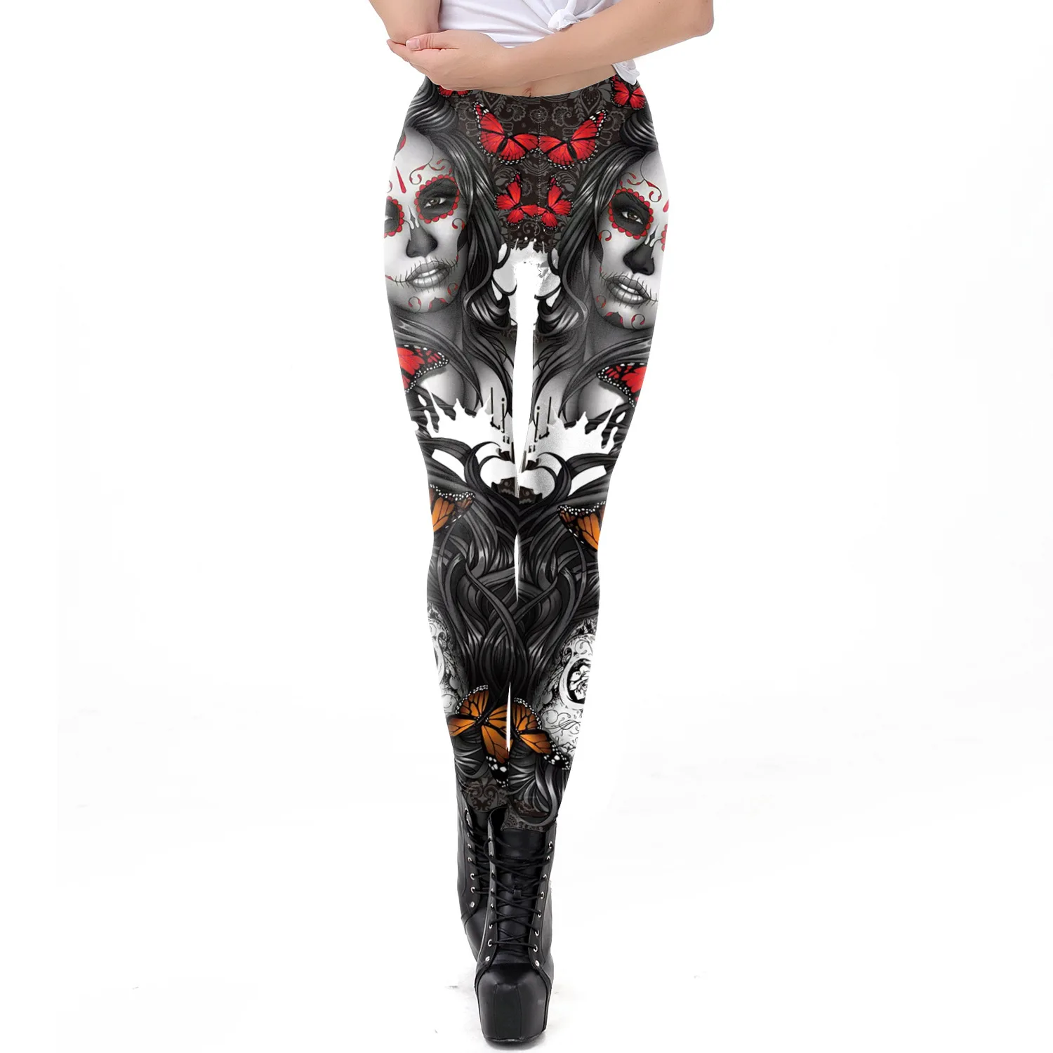 

3D Print Skeleton Graphic Women's Yoga Pants Fashion Daily Casual Fitness Sports Leggings Halloween Horror Theme Pants For Women