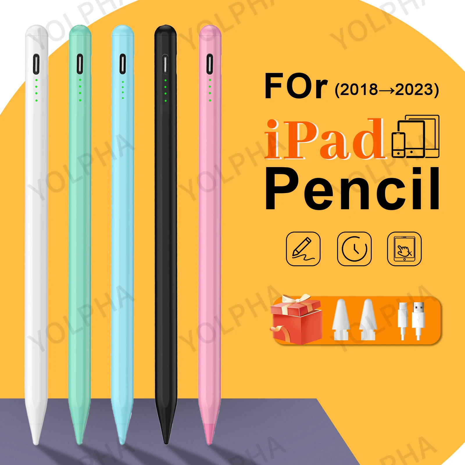 Stylus Pen for Apple iPad Touch Pen for iPad 2024 2023 2022 2021 2019 2018 Air Mini Pro Touch Screen Pencil For iPad Accessories