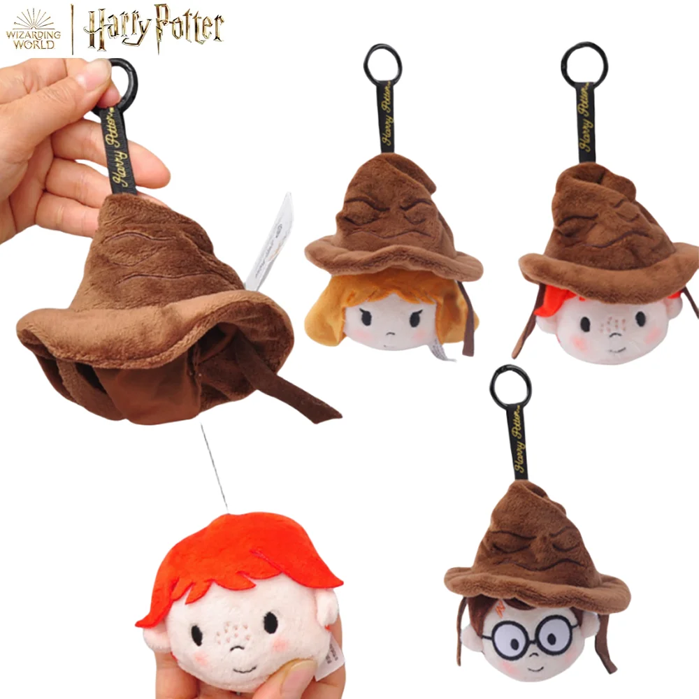 Original Harry Potter sombrero de clasificación muñeco de peluche llavero colgante lindo Ron Hermione estirable rebote peluches juguetes regalos de cumpleaños