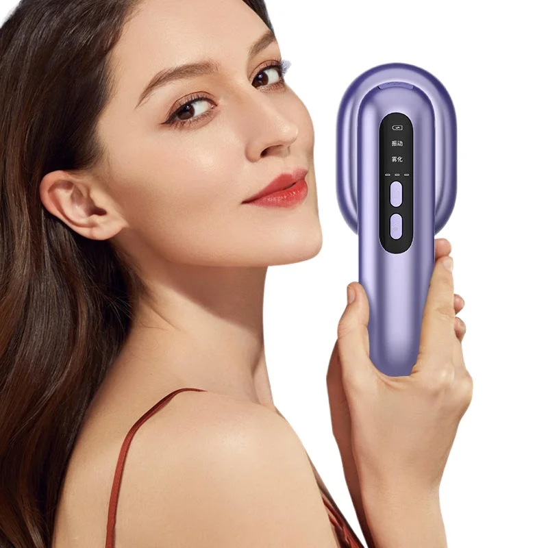 Good Selling Purple Hair Brush Massage Purple Oil Growth Hair Vibration Massage Comb Head Massager