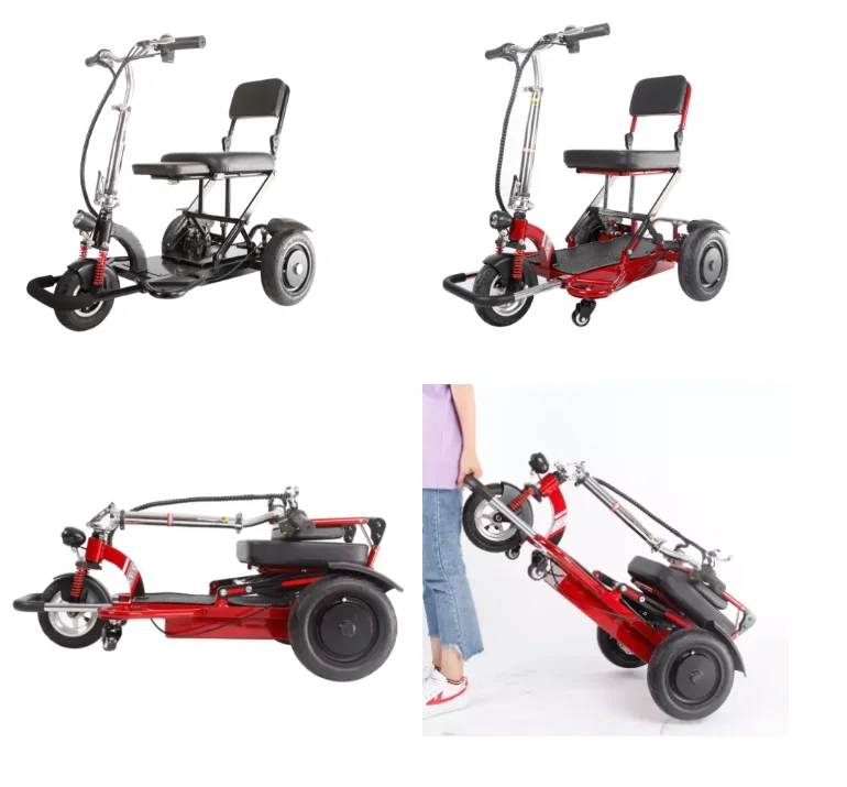 Adult portable old disabled person three wheels folding electric mobility scooter custom