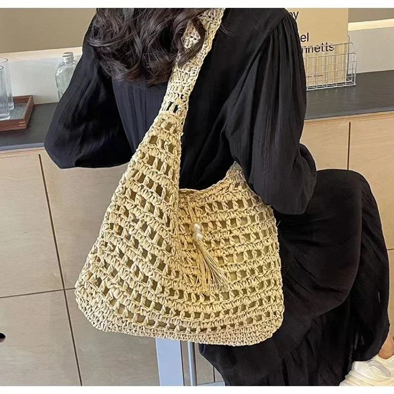 Torebka damska Woven Tote Hollow Straw Beach Style Luggage and Bags Handbags Designer Luxury Bag Sac De Luxe Femme Woman