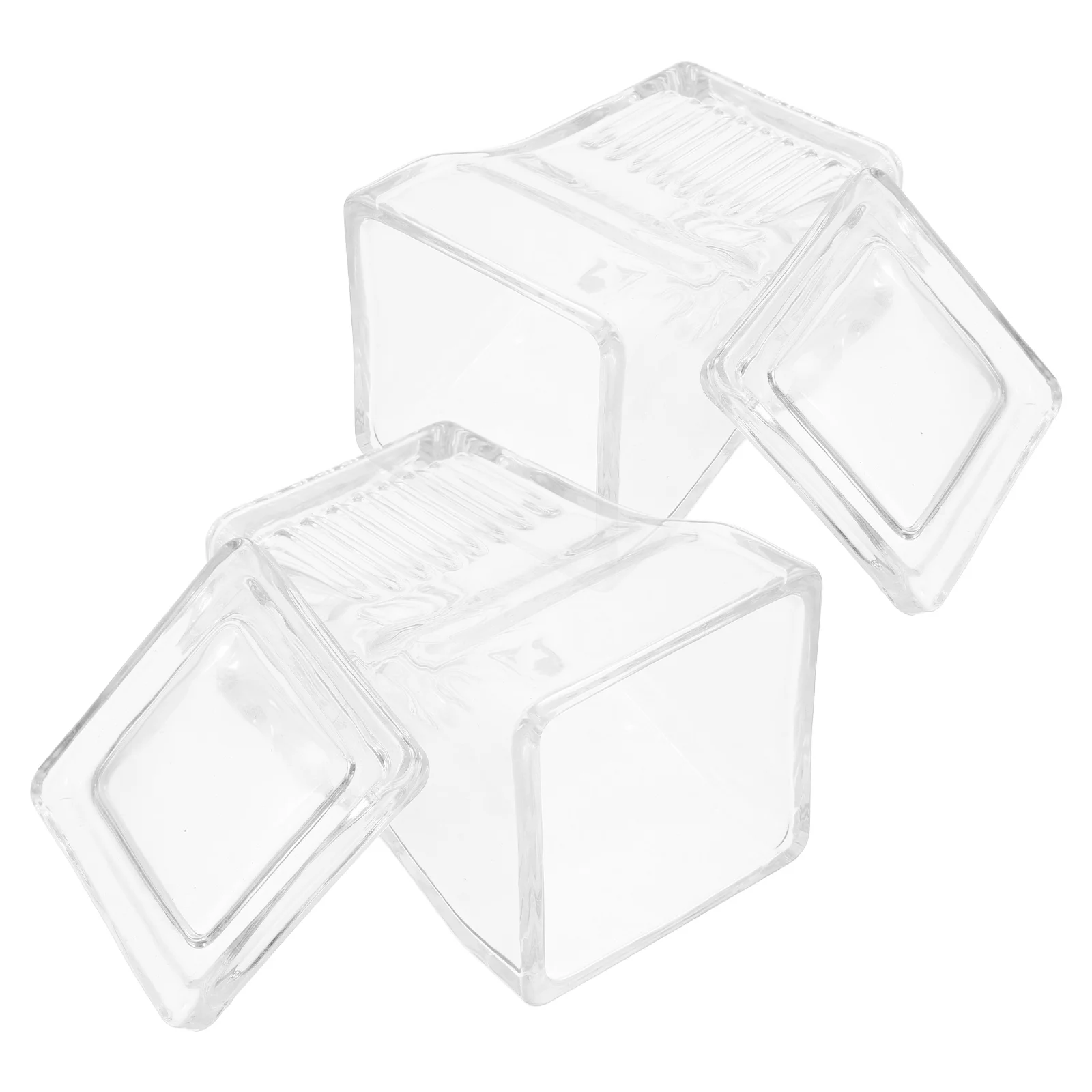 2 Pcs High Transparency Glass Staining Jar Microscope Slides Terrarium with Cover