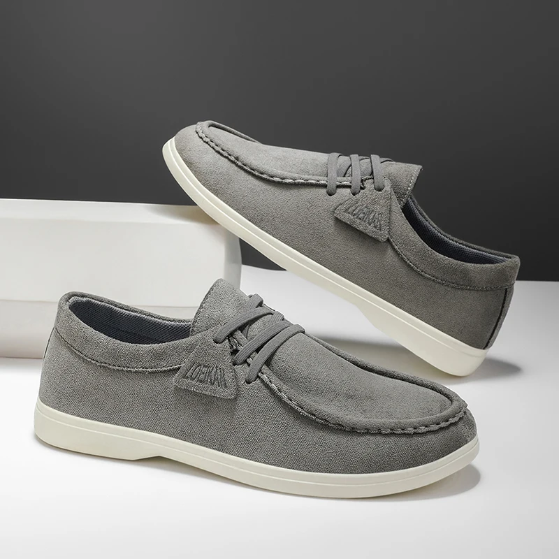 Men Suede Slip On Moccasin Loafers, Soft Light Flat Casual Shoes For Daily Commute Office Driving Walking Shopping