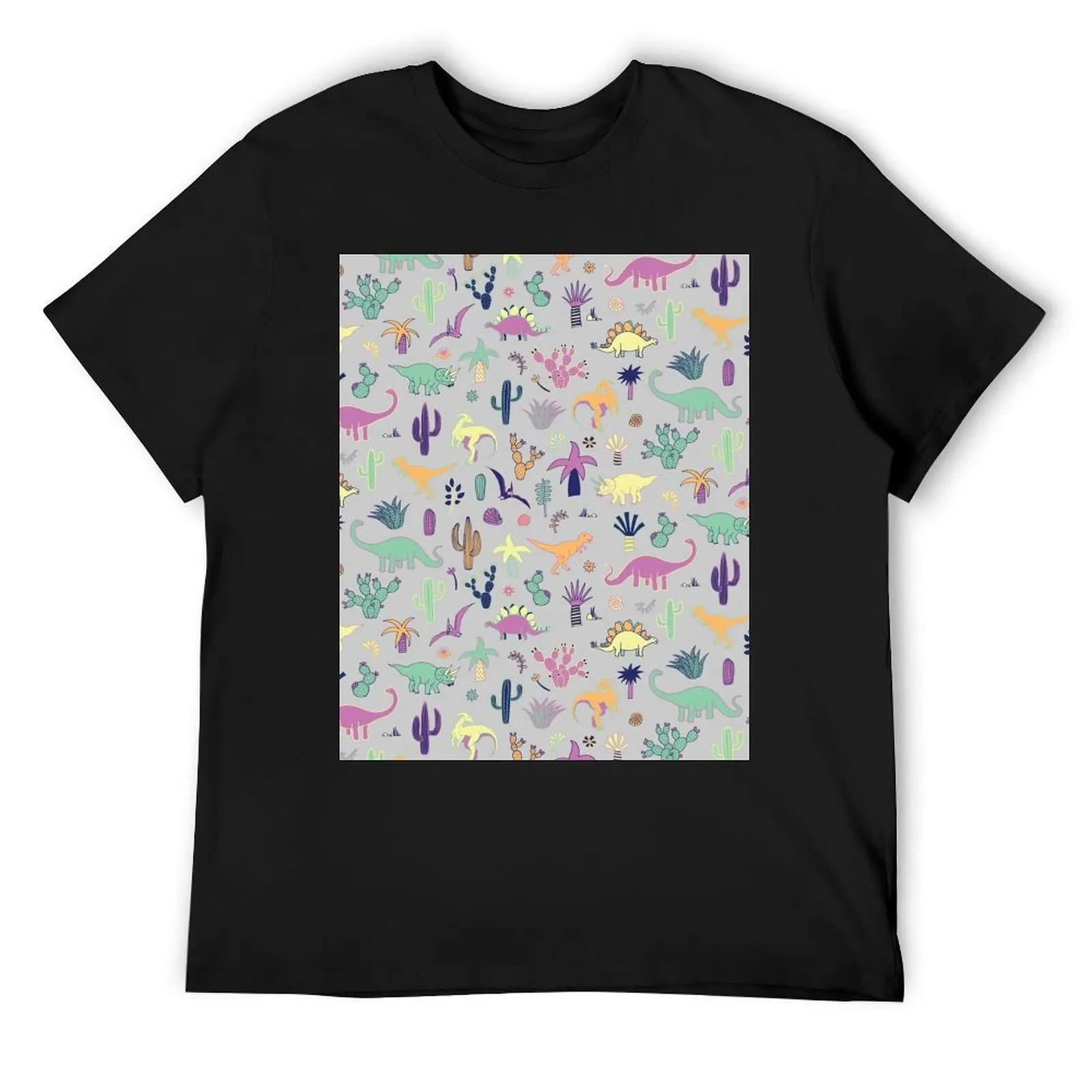 

Dinosaur Desert - peach, mint and navy - fun pattern by Cecca Designs T-Shirt