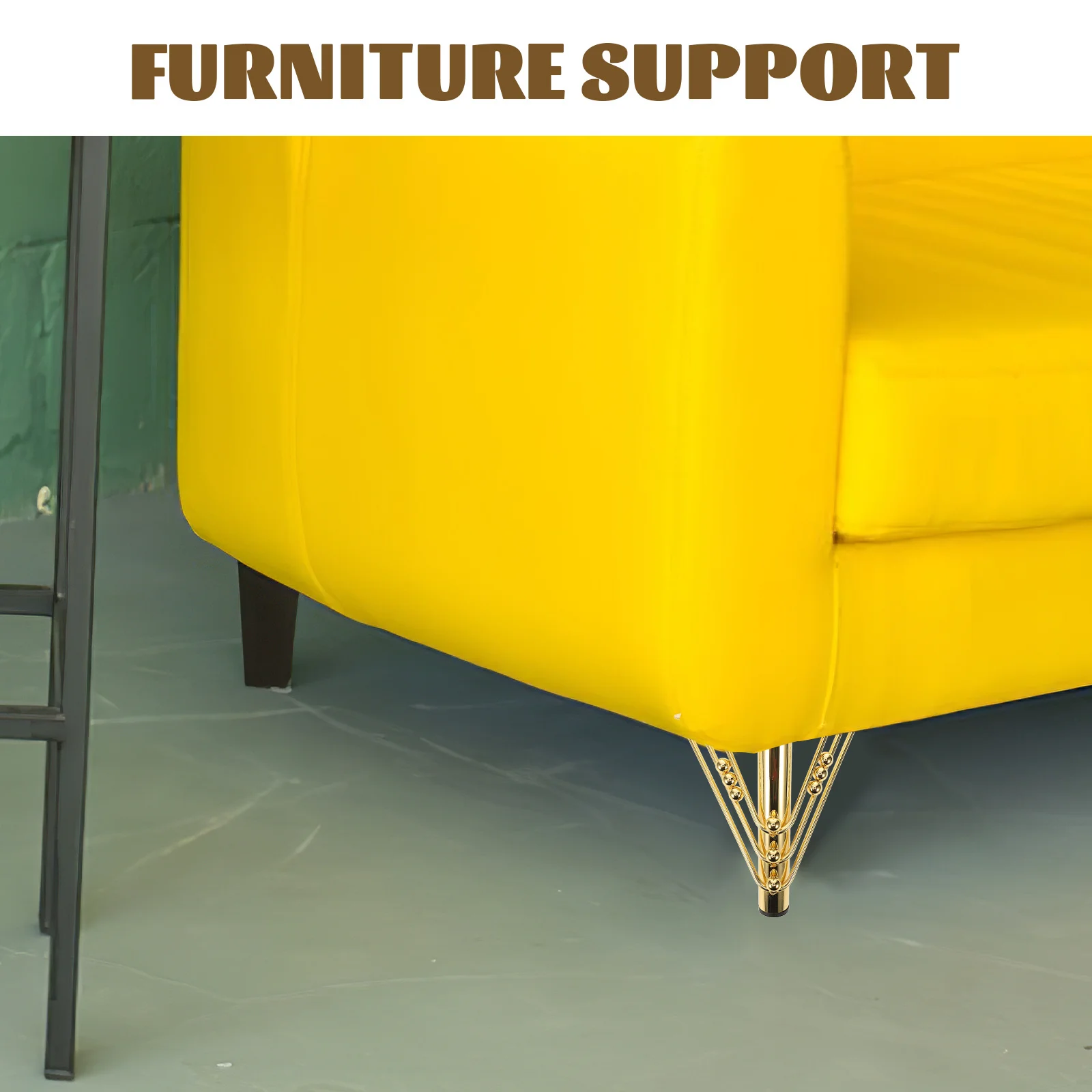 

Sleek Metal Furniture Legs Stable Sofa Bedside Table Leg Replacement for Home Decor Furniture Sofa Legs Table Leg Replacement