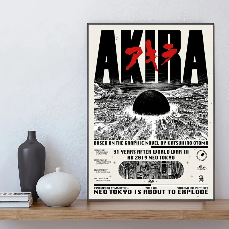 Japanese Cartoon Anime Akira Poster Wall Art Prints Canvas Painting Wall Bedroom Living Room Home Decor