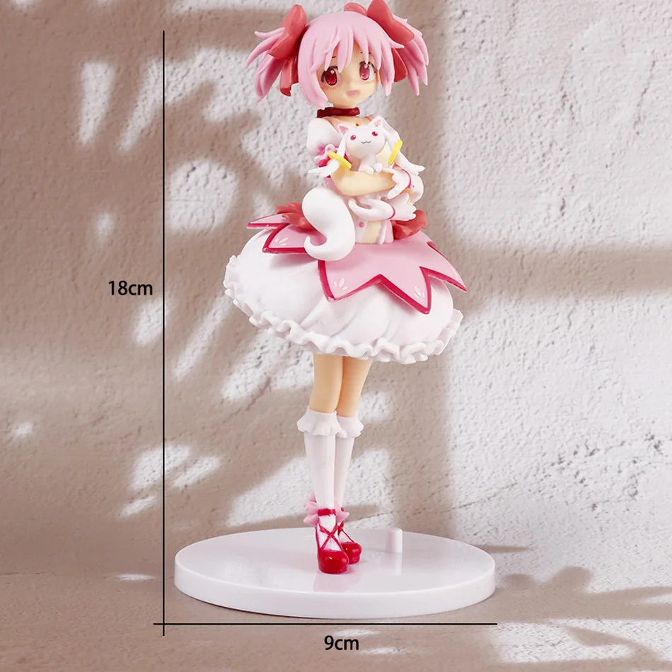 Hot 18CM Puella Magi Madoka Magica Aniem Figure Kaname Madoka Magic Girl PVC Anime Action Figures Model Cartoon Model Toy Gifts