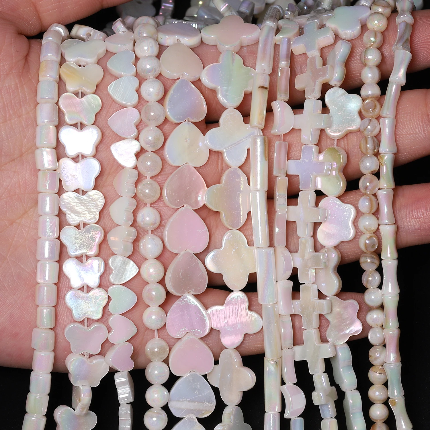 Dream Shell Beads Charms Flower Heart Butterfly Star Pick Styles Beads Loose Spacer for Bohemia Jewelry Making Diy Accessories