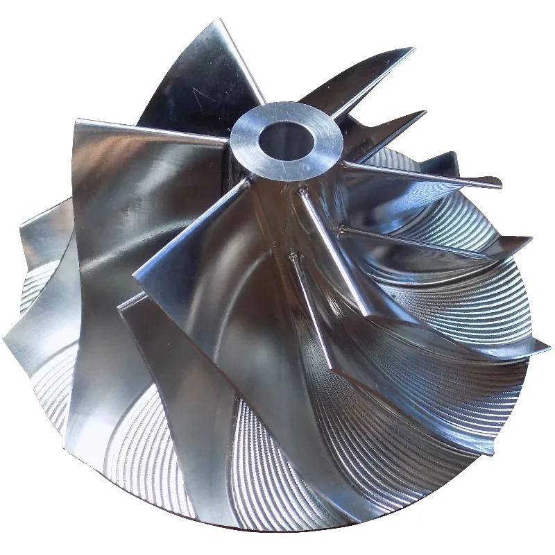 CNC-Bearbeitungsteil 7075 Aluminium Billet Turbinenlaufrad Turbinenwellenrad Willkommenszeichnungen