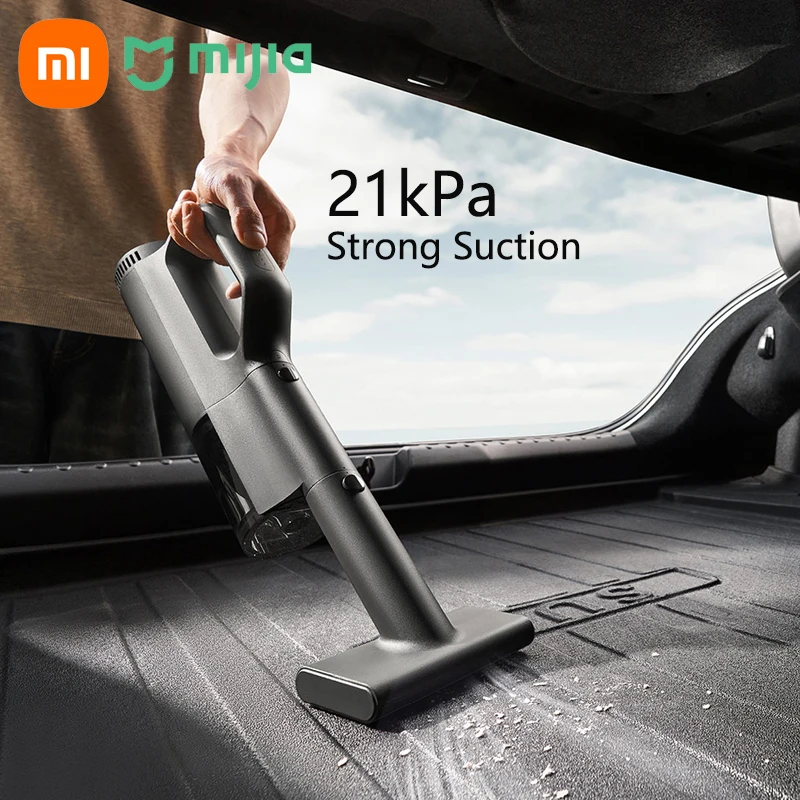 Xiaomi Mijia aspirateur de voiture 21kPa aspiration type-c Charge rapide 150mL tasse à poussière 2400mAh maison aspirateurs sans fil lavables