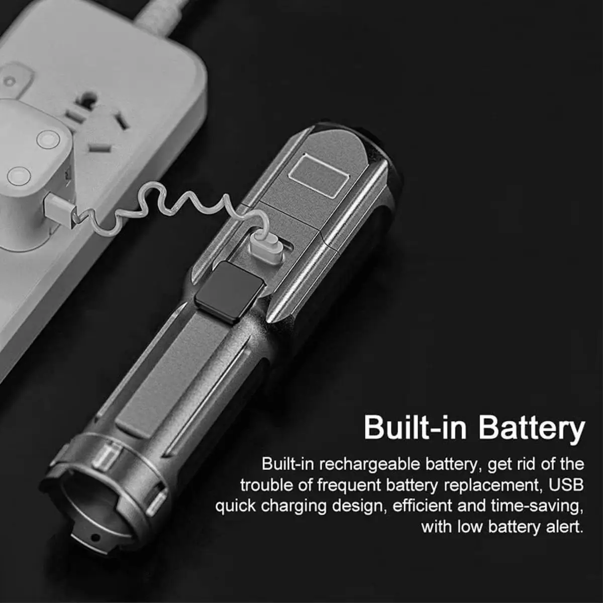 Led Flashlight Waterproof Bright Super Rechargeable Powerful High Lumens Flashlights Tactical Handheld Zoomable Usb Hiking Torch