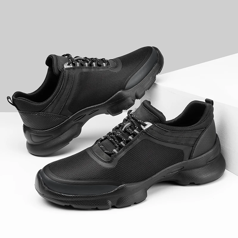 Mens training shoes breathable mesh fabric waterproof and slip resistant Size 38-44 sewn with vehicle stitching casual mens shoe