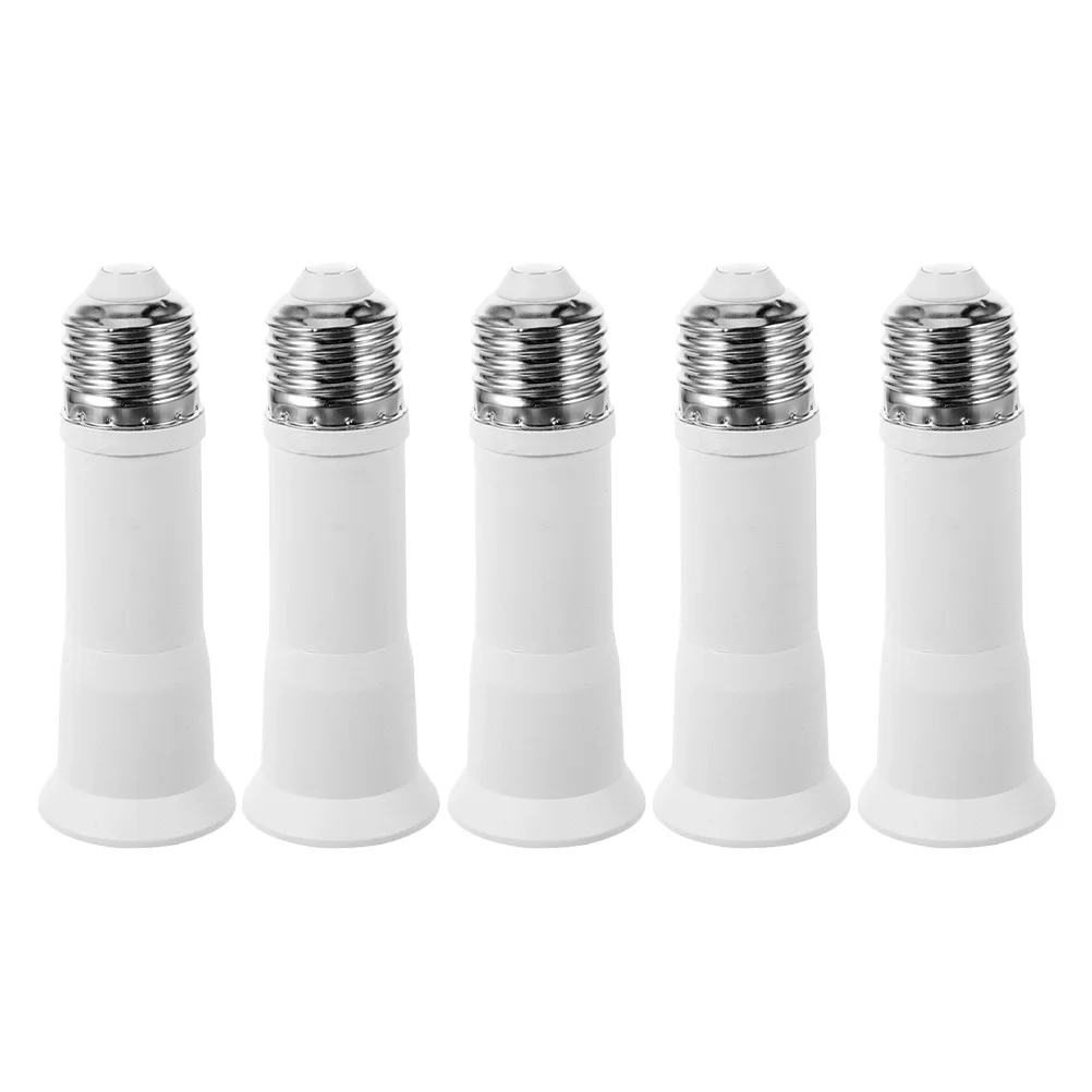 

5pcs E27 To E27 Light Bulb Socket Adapter Extender Conversion Lamp Holder For Recessed Lighting Bulb Base Socket Extension