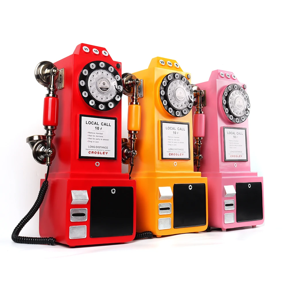 Newest Arrival Antique Recorder Decoration Wedding Audio Guestbook Telephone Booth Vintage Audio Guest Book Phone