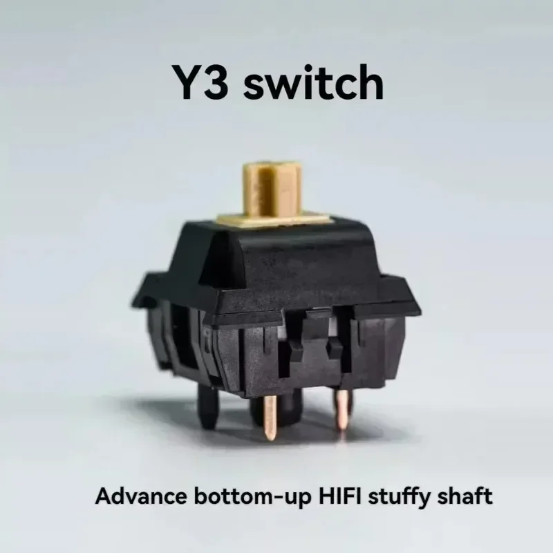 Y3 Switch HIFI Linear Axis Body Hot Swappable Switch 30g/40g/48g Single Stage Dull Switch for MX Game Mechanical Keyboard Gifts