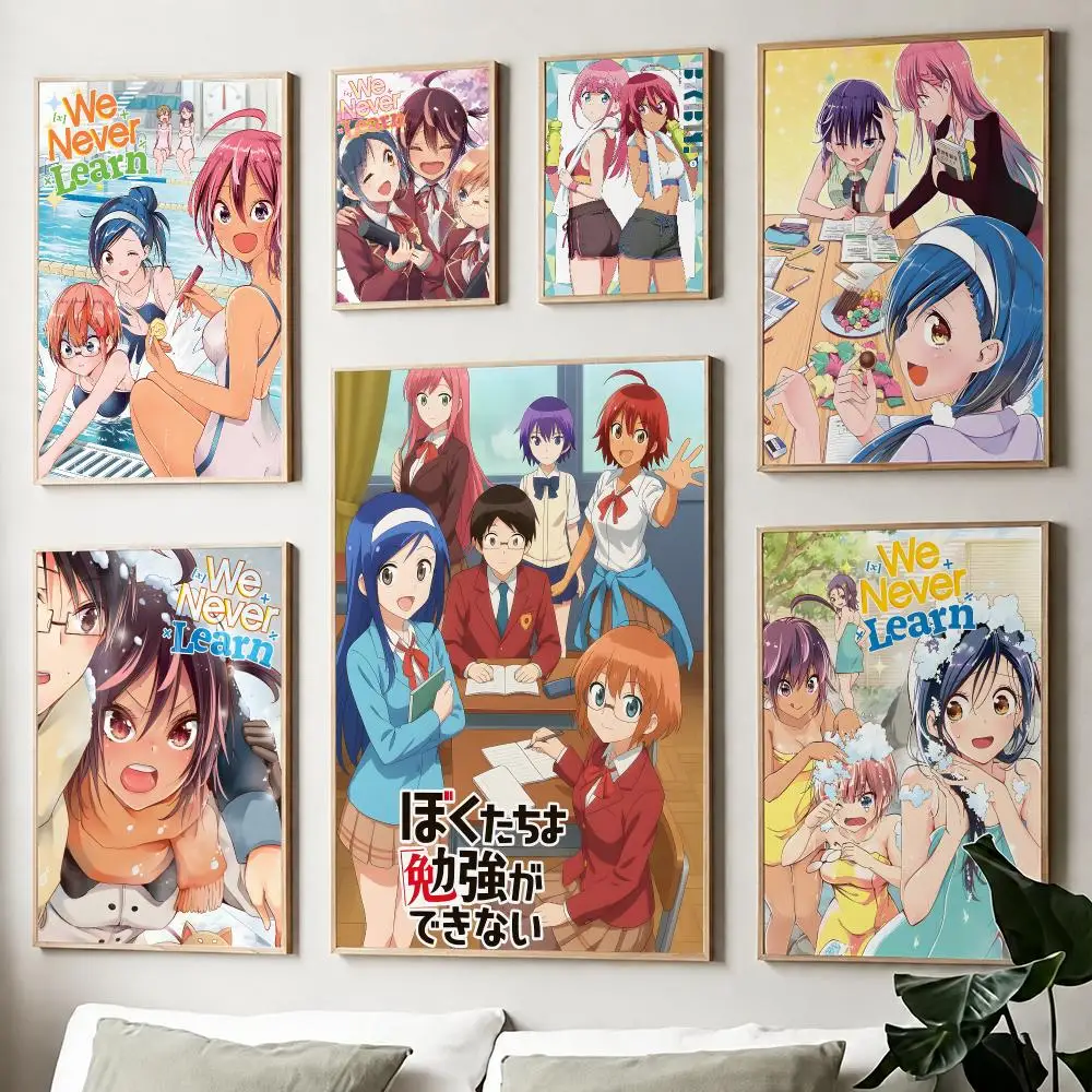 We Never L-Learn Poster Home Living Bed Room Bar Hallway Sticky Wall Printing Waterproof Aesthetic Decor