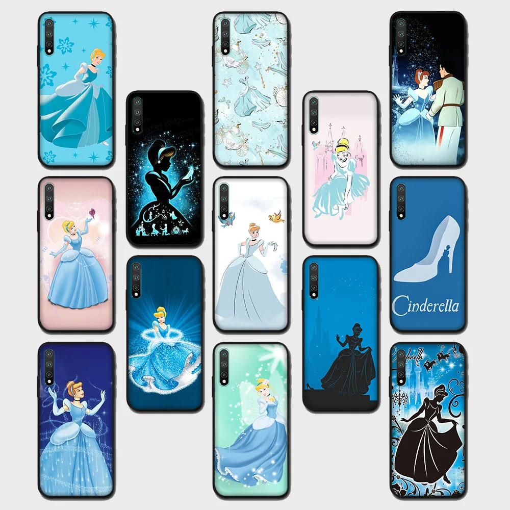 Cinderella Black Case for iPhone 13 15 Mini 11 Pro X XS Max 14 Plus