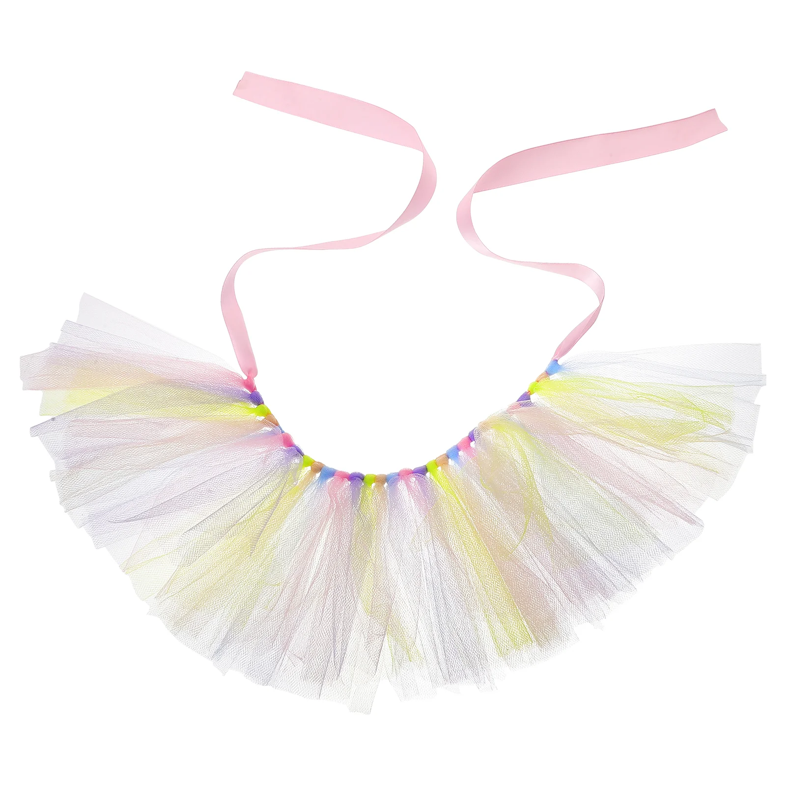 

Pet Princess Dress Party Clothes Puppy Skirt Small Dog Tutu Mesh Rainbow Collar Birthday Summer Skirts