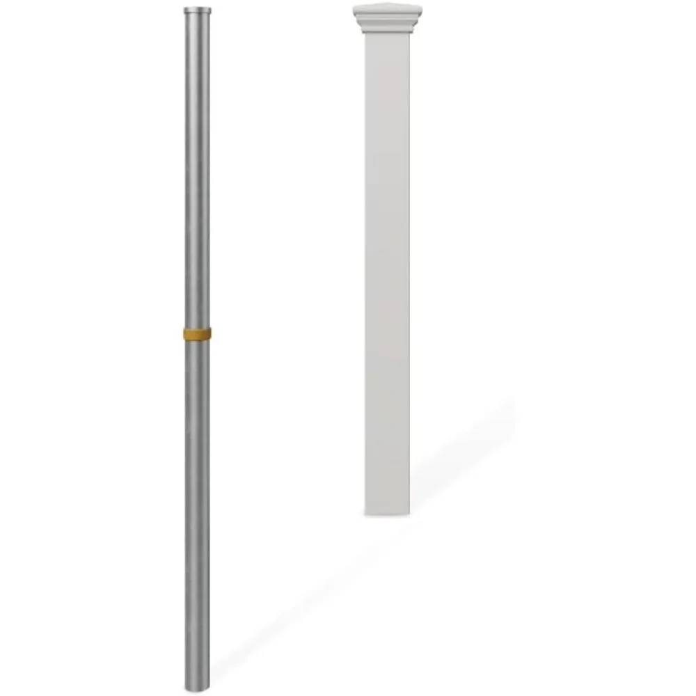 عمود تشطيب السياج بطول 3 أقدام، سهل التركيب بدون حفر سياج أبيض للفناء الخلفي أو الفناء، ألواح سياج خارجية #1