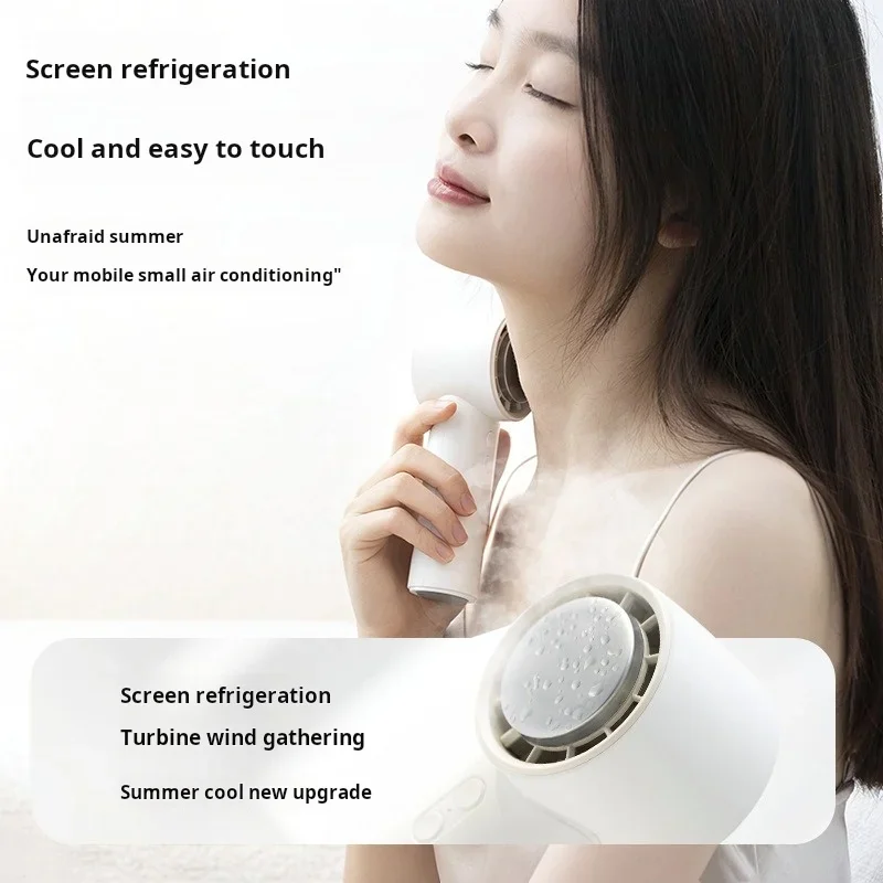 Handheld Cooling Fan 100 Wind Speed Digital Display and Cooling Models Available Built-in 4000mAh Emergency Power Bank