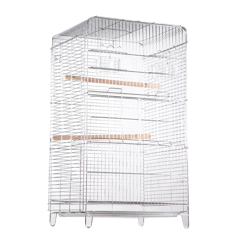 

Bird cage Stainless steel parrot Tiger skin Xuanfeng extra large villa Ornamental metal Luxury horizontal silk bi