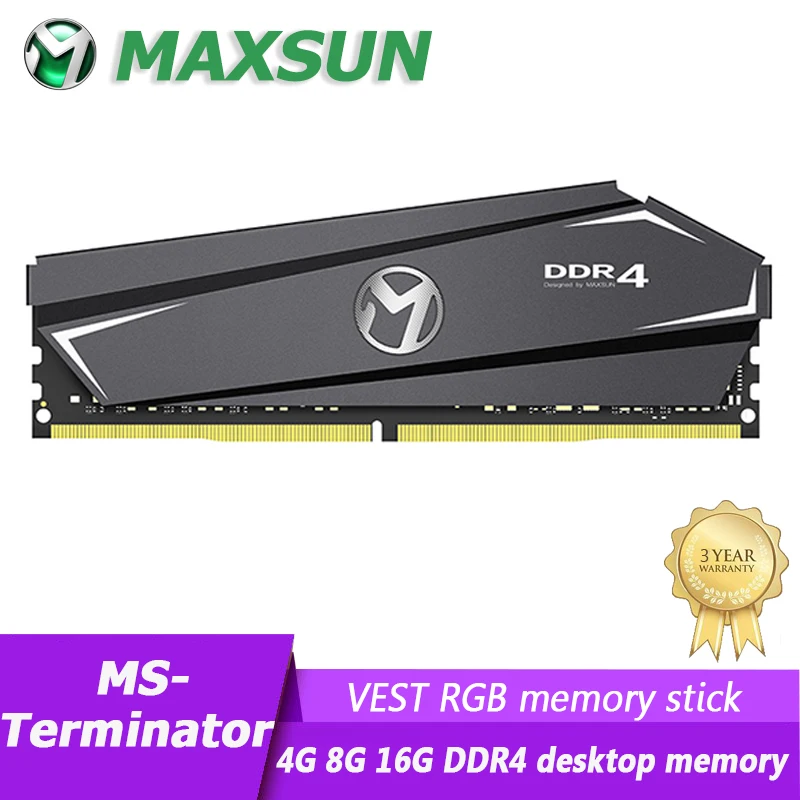 Mingxuan Terminator DDR4 4G 8G 16G 2666 3200 Desktop Computer Vest Memory Stick Suitable For PC Support 1.2V Voltage