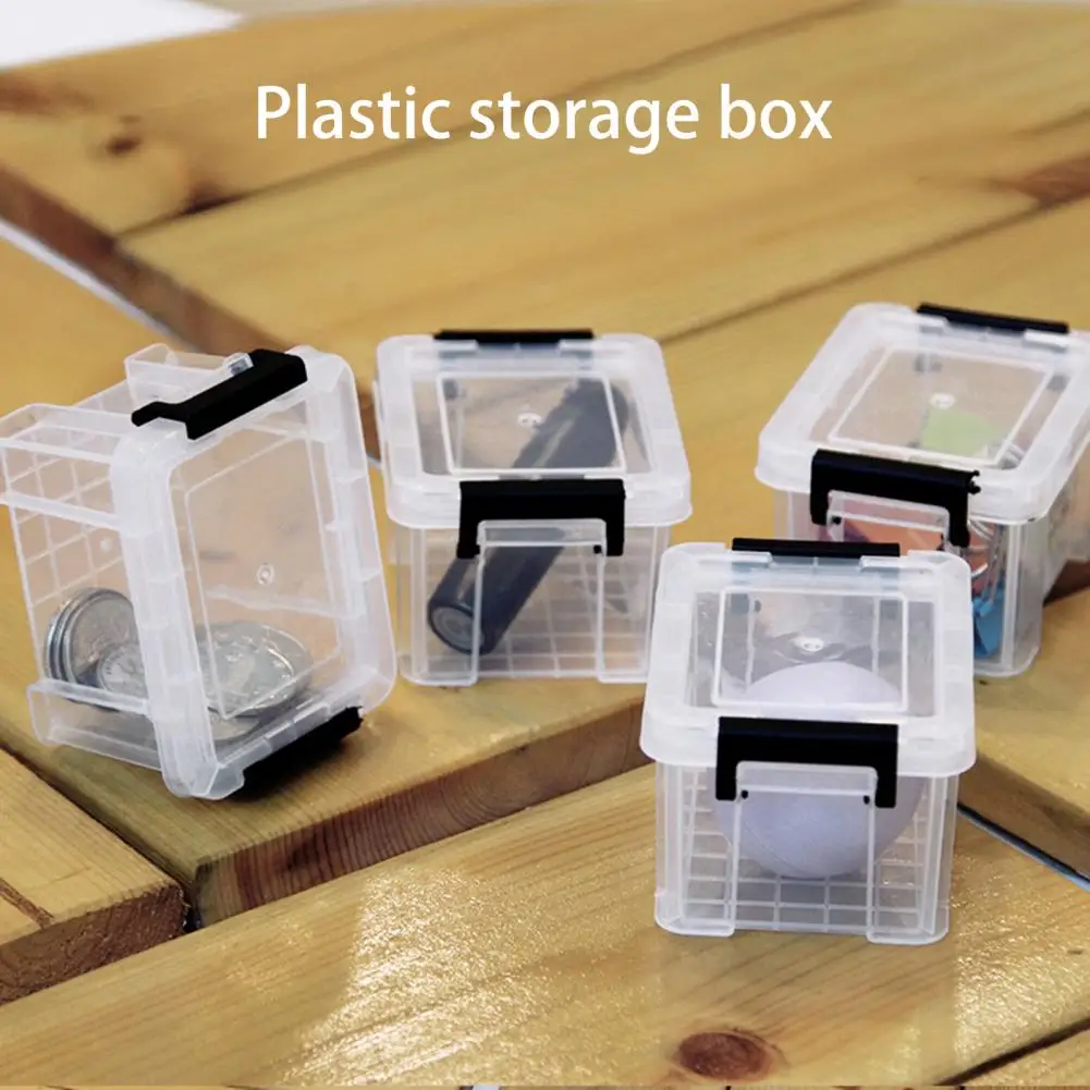 Plastic Transparent Storage Box Plastic Toy Storage Box Hand-held Mini Organizer Household Figures Collectibles Display Box